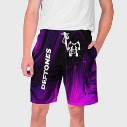 Шорты на шнурке мужские Deftones violet plasma, цвет: 3D-принт