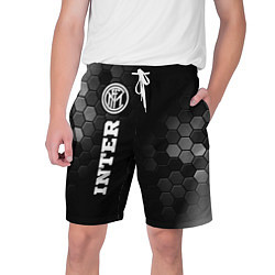 Шорты на шнурке мужские Inter sport на темном фоне: по-вертикали, цвет: 3D-принт