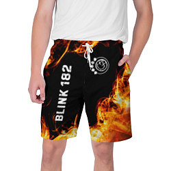 Шорты на шнурке мужские Blink 182 и пылающий огонь, цвет: 3D-принт