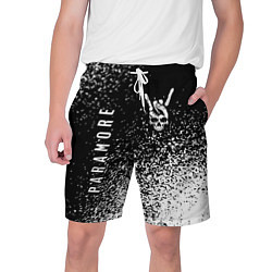 Шорты на шнурке мужские Paramore и рок символ на темном фоне, цвет: 3D-принт