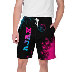 Мужские шорты Ajax - neon gradient: надпись, символ