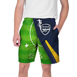 Шорты на шнурке мужские Arsenal football field, цвет: 3D-принт