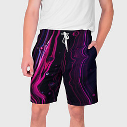 Шорты на шнурке мужские Фиолетовые линии песка во тьме, цвет: 3D-принт