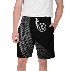 Шорты на шнурке мужские Volkswagen tire tracks, цвет: 3D-принт