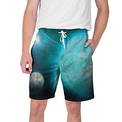 Шорты на шнурке мужские Космос и планеты, цвет: 3D-принт