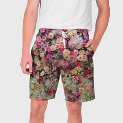 Шорты на шнурке мужские Бутоны роз, цвет: 3D-принт