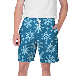 Шорты на шнурке мужские Blue snow, цвет: 3D-принт