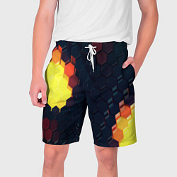 Шорты на шнурке мужские Оранжевый питон, цвет: 3D-принт