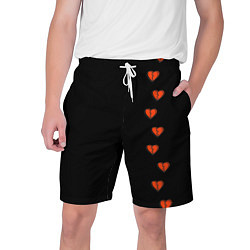 Шорты на шнурке мужские Дорожка разбитых сердец - темный, цвет: 3D-принт