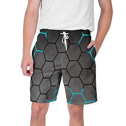 Шорты на шнурке мужские Броня текстура неоновая, цвет: 3D-принт