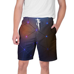Шорты на шнурке мужские Космические треугольники, цвет: 3D-принт