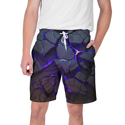 Шорты на шнурке мужские Светящаяся неоновая лава, цвет: 3D-принт