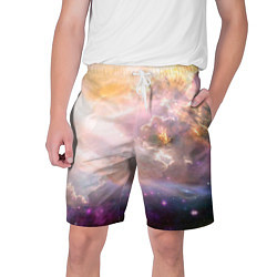 Шорты на шнурке мужские Аморфное абстрактное космическое красочное небо, цвет: 3D-принт
