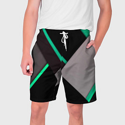Шорты на шнурке мужские Спортивная геометрия линии, цвет: 3D-принт