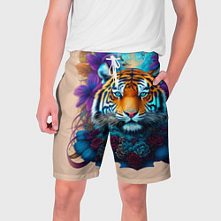 Шорты на шнурке мужские Tiger tattoo - irezumi - art, цвет: 3D-принт