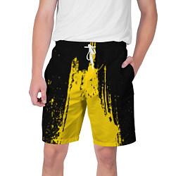 Шорты на шнурке мужские Фонтан бурлящей желтой краски, цвет: 3D-принт