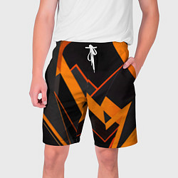Шорты на шнурке мужские Оранжевая молния: арт, цвет: 3D-принт