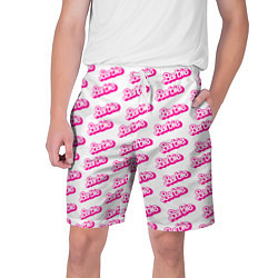 Шорты на шнурке мужские Барби Паттерн, цвет: 3D-принт