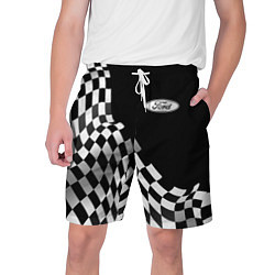Шорты на шнурке мужские Ford racing flag, цвет: 3D-принт