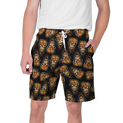 Мужские шорты Паттерн жираф с цветами: арт нейросети