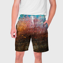 Шорты на шнурке мужские Разноцветные тени и краски, цвет: 3D-принт