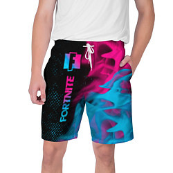 Мужские шорты Fortnite - neon gradient: по-вертикали