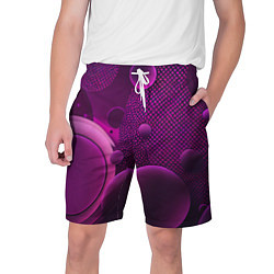 Шорты на шнурке мужские Фиолетовые шары, цвет: 3D-принт