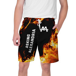 Шорты на шнурке мужские Asking Alexandria и пылающий огонь, цвет: 3D-принт