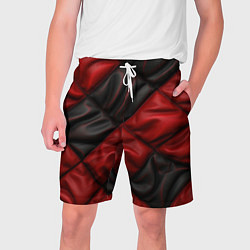 Шорты на шнурке мужские Red black luxury, цвет: 3D-принт