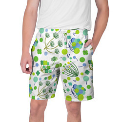 Шорты на шнурке мужские Green bloom, цвет: 3D-принт