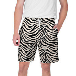Мужские шорты Полосатая шкура зебры, белого тигра