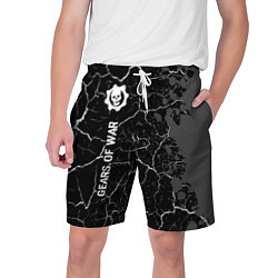 Мужские шорты Gears of War glitch на темном фоне: по-вертикали