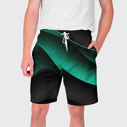 Шорты на шнурке мужские Абстрактная зеленая текстура, цвет: 3D-принт