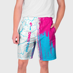 Мужские шорты Hellsing neon gradient style: по-вертикали