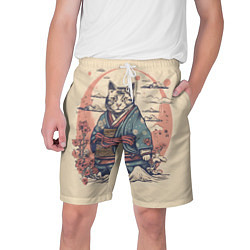 Мужские шорты Кот-самурай