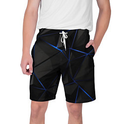 Шорты на шнурке мужские Black blue style, цвет: 3D-принт