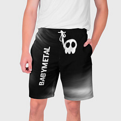 Мужские шорты Babymetal glitch на темном фоне: надпись, символ