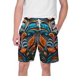 Шорты на шнурке мужские Mirrow floral pattern - art - vogue, цвет: 3D-принт