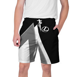 Шорты на шнурке мужские Лексус - спортивный серый, цвет: 3D-принт