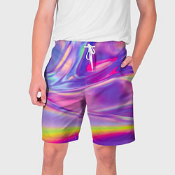 Шорты на шнурке мужские Радужное северное сияние, цвет: 3D-принт