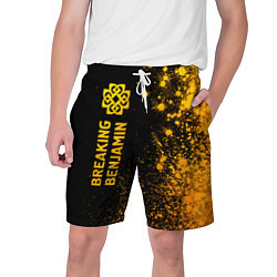 Мужские шорты Breaking Benjamin - gold gradient: по-вертикали