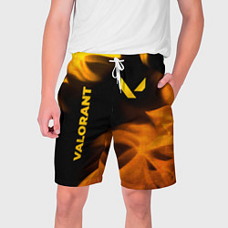 Шорты на шнурке мужские Valorant - gold gradient вертикально, цвет: 3D-принт
