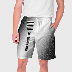 Мужские шорты OneRepublic glitch на светлом фоне по-вертикали