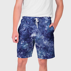 Шорты на шнурке мужские Абстракция - sea blue, цвет: 3D-принт
