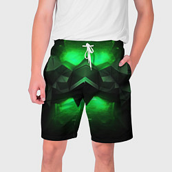 Шорты на шнурке мужские Абстрактное царство зелени, цвет: 3D-принт