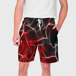 Шорты на шнурке мужские Дым и красные текстуры, цвет: 3D-принт