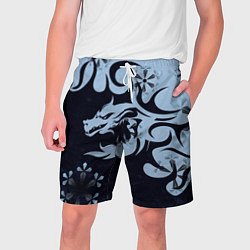 Мужские шорты Дракон со снежинками