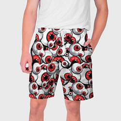 Шорты на шнурке мужские Красные глазные яблоки, цвет: 3D-принт