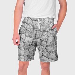 Шорты на шнурке мужские Каменная стена текстура, цвет: 3D-принт