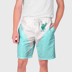 Шорты на шнурке мужские Liverpool logo texture fc, цвет: 3D-принт